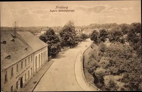 Ak Frohburg in Sachsen, Äußere Bahnhofstraße