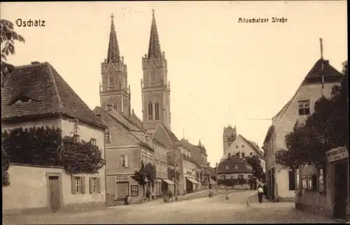 Ak Oschatz in Sachsen, Altoschatzer Straße, Kirche