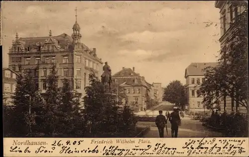 Ak Nordhausen am Harz, Friedrich Wilhelm Platz