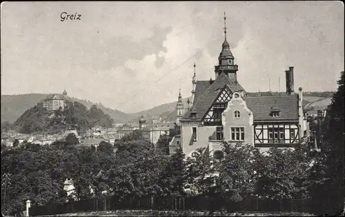 Ak Greiz im Vogtland, Teilansicht