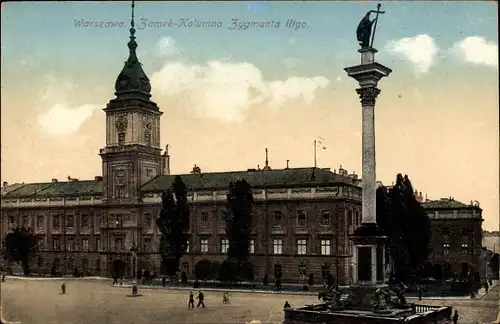 Ak Warszawa Warschau Polen, Zamek Kolumna Zygumunta III.