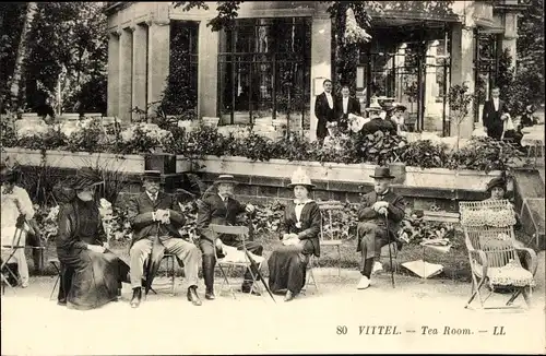 Ak Vittel Lothringen Vosges, Tea Room