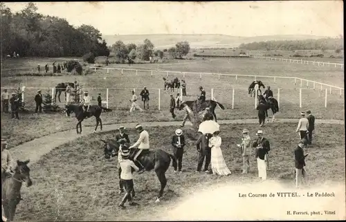 Ak Vittel Lothringen Vosges, Les Courses, Le Paddock