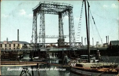 Ak Buenos Aires Argentinien, Puente Levadizo en Barracas