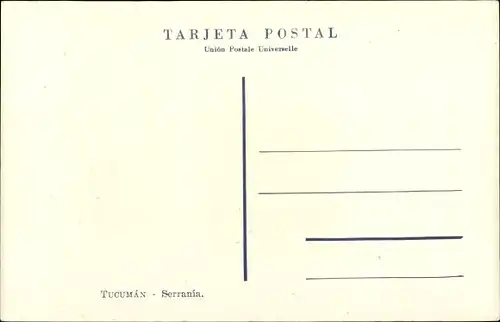 Ak Tucumán Argentinien, Serrania