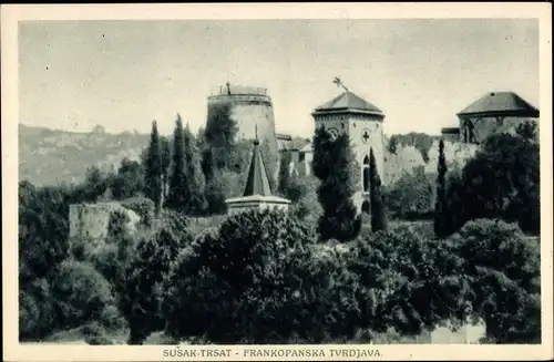 Ak Trsat Tersatto Sušak Rijeka Fiume Kroatien, Frankopanska Tvrdjava