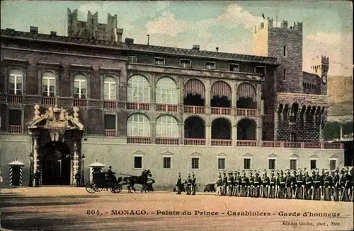 Ak Monaco, Fürstenpalast, Carabinieri, Ehrengarde