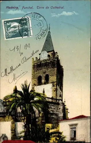 AK Funchal Madeira Portugal, Torre de Cathedral, Palme