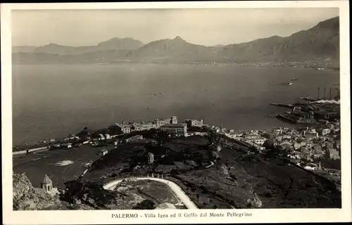 Ak Palermo Sizilien Sicilia Italien, Villa Igiea, Golfo del Monte Pellegrino