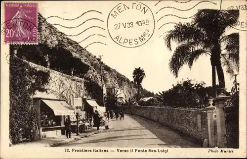 Ak Ventimiglia Liguria, Verso il Ponte San Luigi