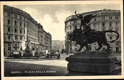 Ak Napoli Neapel Campania, Piazza della Borsa