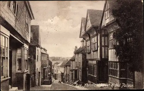 Ak Roggen East Sussex England, Mermaid Street, Old Palace