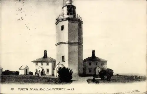 Ak Broadstairs Kent England, North Foreland Ligthouse