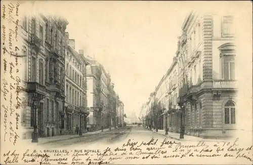 Ak Brüssel Brüssel, Rue Royale