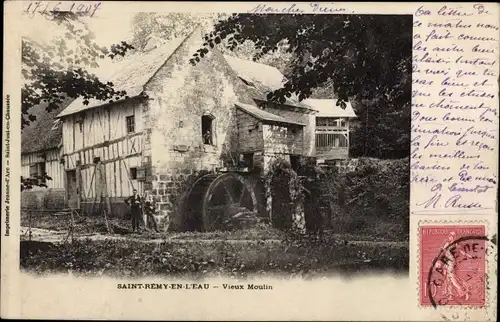 Ak Saint-Remy-en-l&#39;Eau Oise, Alte Mühle