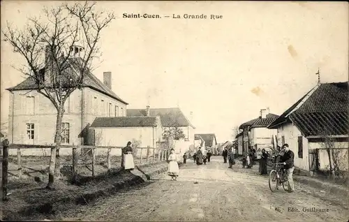 Ak Saint-Ouen Oise, La Grande Rue