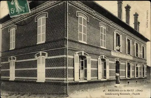 Ak Ressons sur Matz Oise, Nationale Gendarmerie