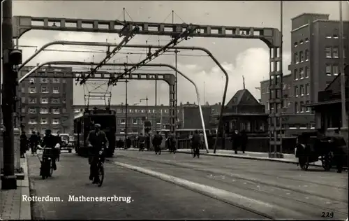 Ak Rotterdam Südholland Niederlande, Mathenesserbrug