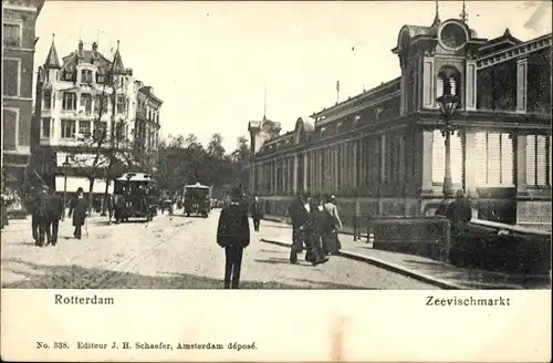 Ak Rotterdam Südholland Niederlande, Zeevischmarkt