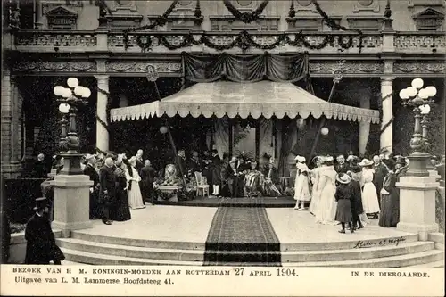 Ak Rotterdam Südholland Niederlande, Bezoek van HM Koningin Moeder 1904, Emma zu Waldeck