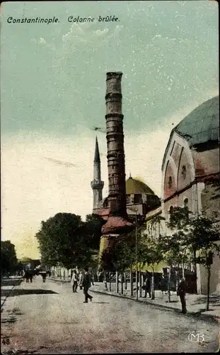 Ak Konstantinopel Istanbul Türkei, Colonne brulee