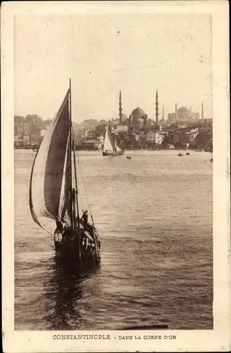 Ak Konstantinopel Istanbul Türkei, Dans la Corne d'Or