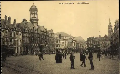 Ak Bergen Mons Wallonien Hennegau, Grand Place