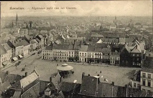 Ak Roeselare Roeselaere Rousselare Roeselare Westflandern, Algemeen zicht het Oosten