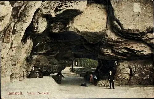 Ak Ostrau Bad Schandau Sächsische Schweiz, Kuhstall