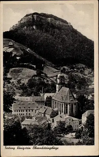 Ak Königstein an der Elbe Sächsische Schweiz, Festung Königstein, Elbsandsteingebirge