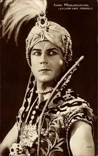 Ak Schauspielerin Ivan Mosjoukine, Le Lion des Mogols, Portrait, Turban