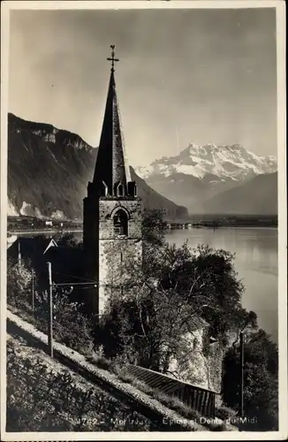 Ak Montreux Kanton Waadt Schweiz, Blick auf die Kirche