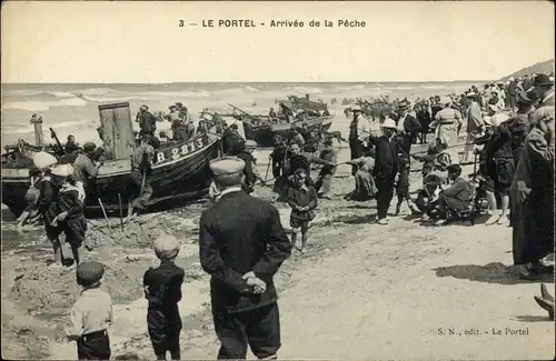 Ak Le Portel Pas de Calais, Arrivee de la Peche