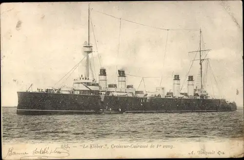 Ak Französisches Kriegsschiff, Le Kleber, Croiseur Cuirasse de 1er rang