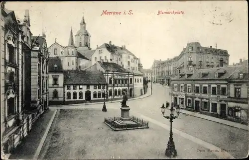 Ak Meerane in Sachsen, Bismarckplatz