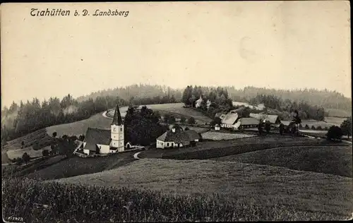 Ak Trahütten Steiermark, Teilansicht mit Kirche