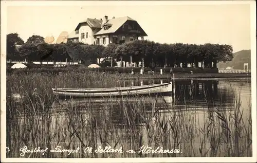 Ak Oberdellach Dellach Maria Wörth am Wörthersee Kärnten, Gasthof Lampl