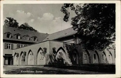 Ak Borna in Sachsen, Kreistheater, Außenansicht