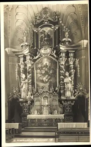Ak Schliersee in Oberbayern, Pfarrkirche, Inneres, Altar