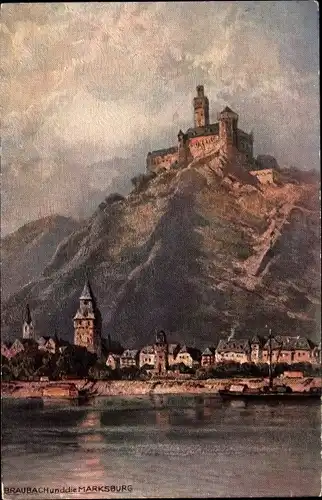 Ak Braubach am Rhein, Marksburg