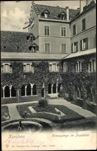 Ak Konstanz am Bodensee, Kreuzgänge im Inselhotel