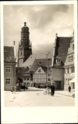 Ak Nördlingen in Schwaben, Straßenansicht