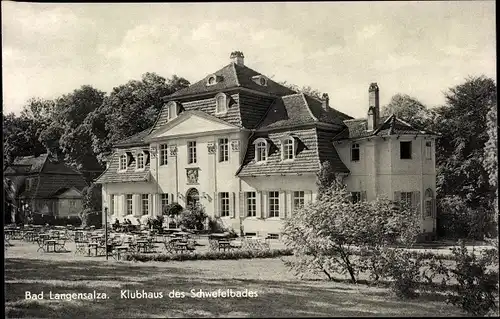 Ak Bad Langensalza in Thüringen, Klubhaus des Schwefelbades