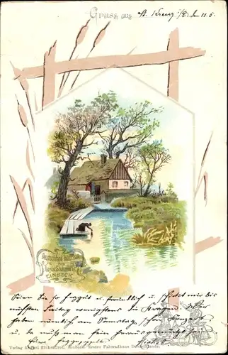 Litho Einbeck in Niedersachsen, Haus am See