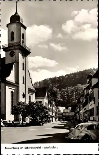 Ak Neuenbürg an der Enz Schwarzwald, Marktplatz