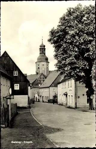 Ak Geising Altenberg Erzgebirge, Partie im Ort