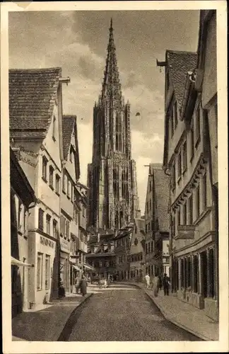 Ak Ulm an der Donau, Walfischgasse, Kirche