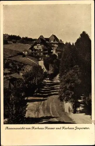 Ak Freudenstadt im Schwarzwald, Blick zum Kurhaus Hauser und Kurhaus Imperator