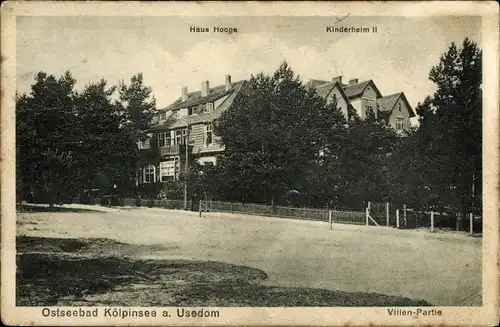 Ak Ostseebad Kölpinsee auf Usedom, Villen, Haus Hooge, Kinderheim II