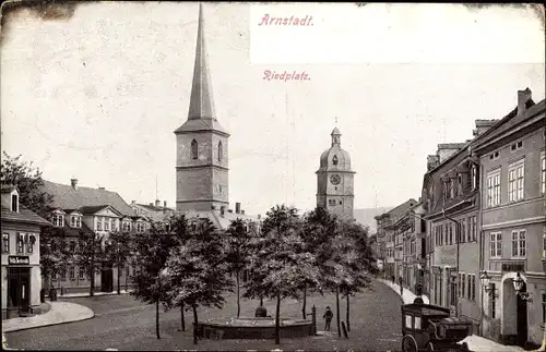 Ak Arnstadt in Thüringen, Riedplatz